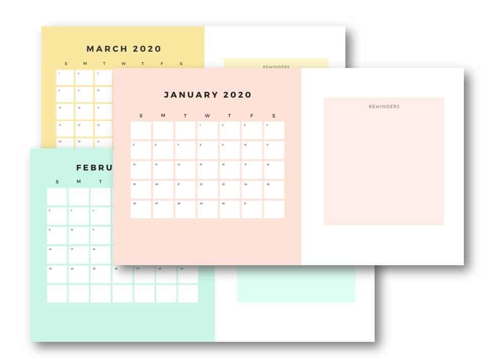 Printable Calendar 2020