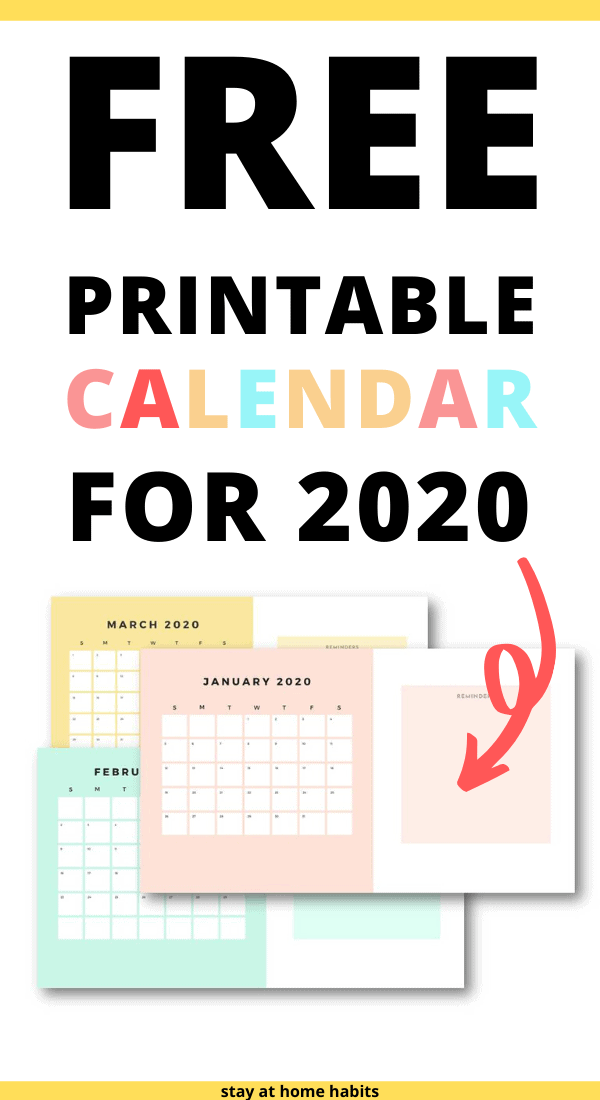 Free Printables - Calendar 2020