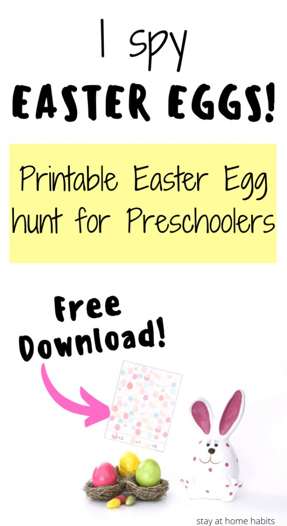 Easter egg hunt for toddlers and preschoolers at home. Indoor easter activities for kids. #athome #easter #easteregghunt #kidsactivities