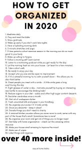 How to get organised in 2020 and live a better lifestyle. Ready to get productive in 2020?