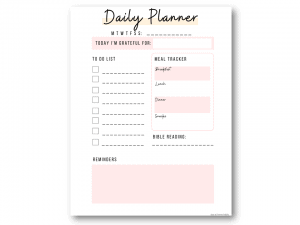 free daily printable planner